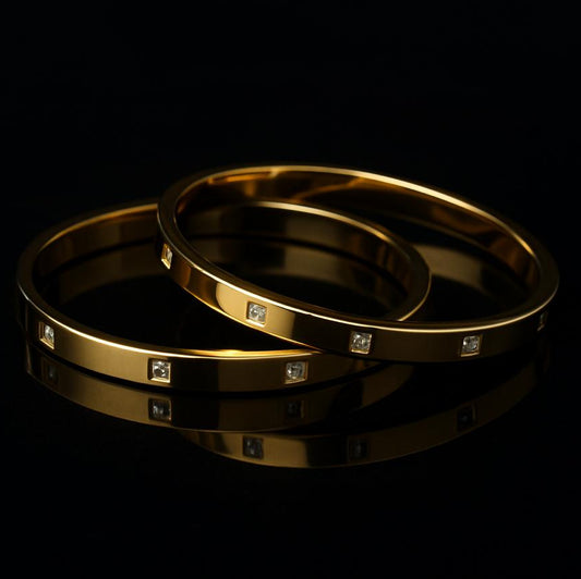 stone clip bangles